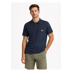 ARROW - Polera Pique Regular Fit Azul