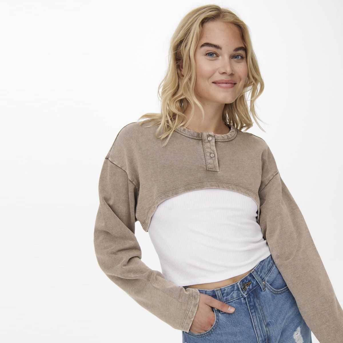 ONLY - Polerón Corto Mujer