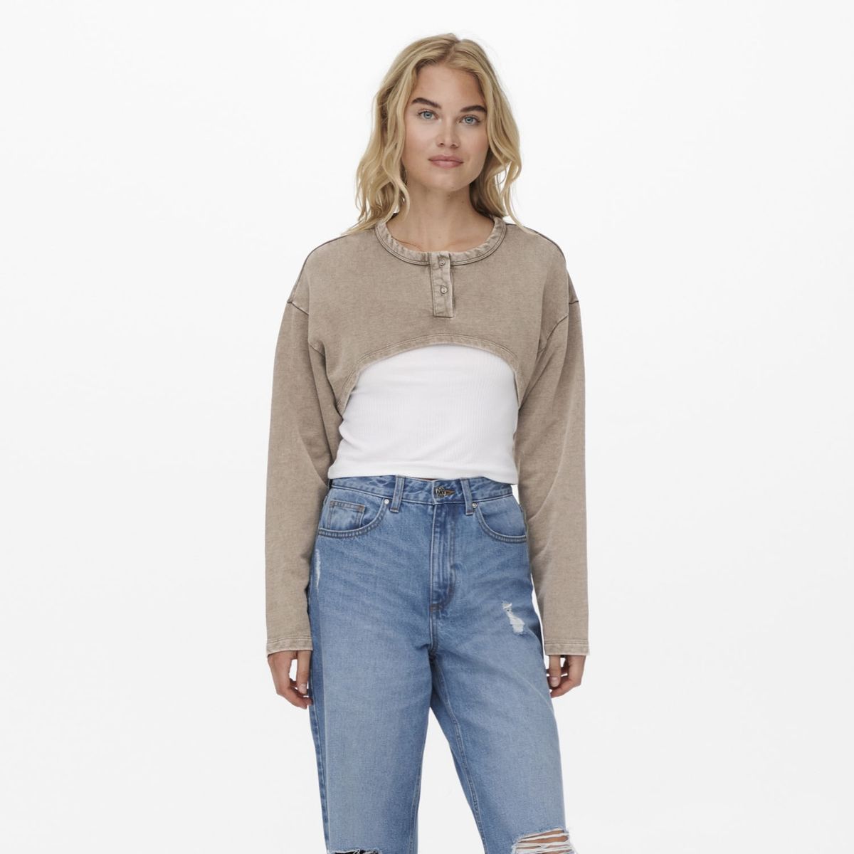 ONLY - Polerón Corto Mujer