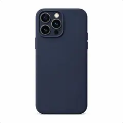 GENERICO - Carcasa Silicona Azul Marino iPhone 15 Pro Max Interior Microfibra