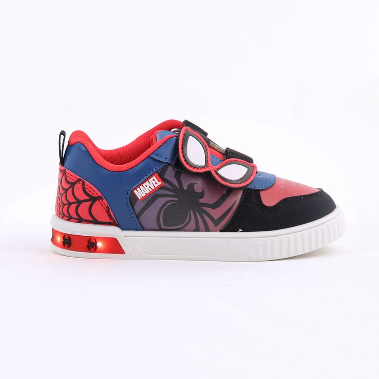 Zapatilla Luces Niño Spiderman Ojos Rojo