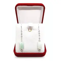 GENERICO - Aros de Plata 925 con Piedras Naturales Aguamarina