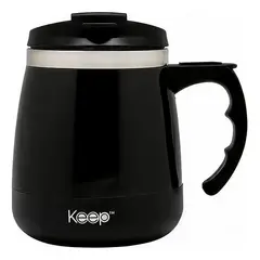 KEEP - Mug Térmico Negro con Mango 400 ml