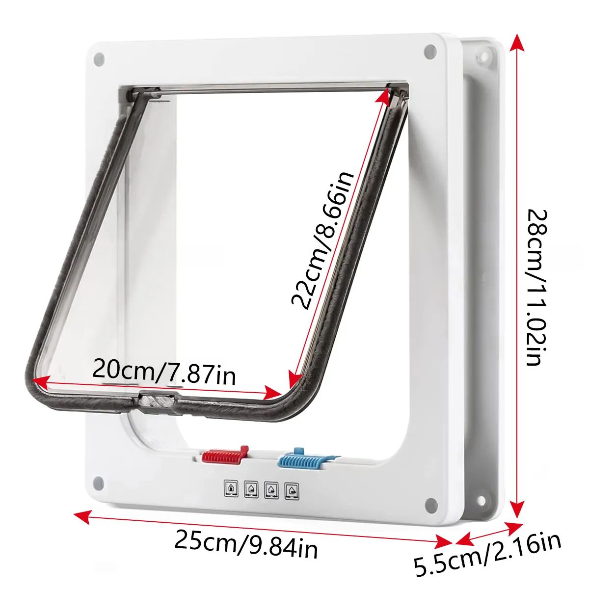 AIZO - Puerta Xl Para Perro Gato Mascota Para Varias Puertas