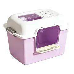 GENERICO - Baño Sanitario Cubierto Para Gatos Con Puerta Anti Olores