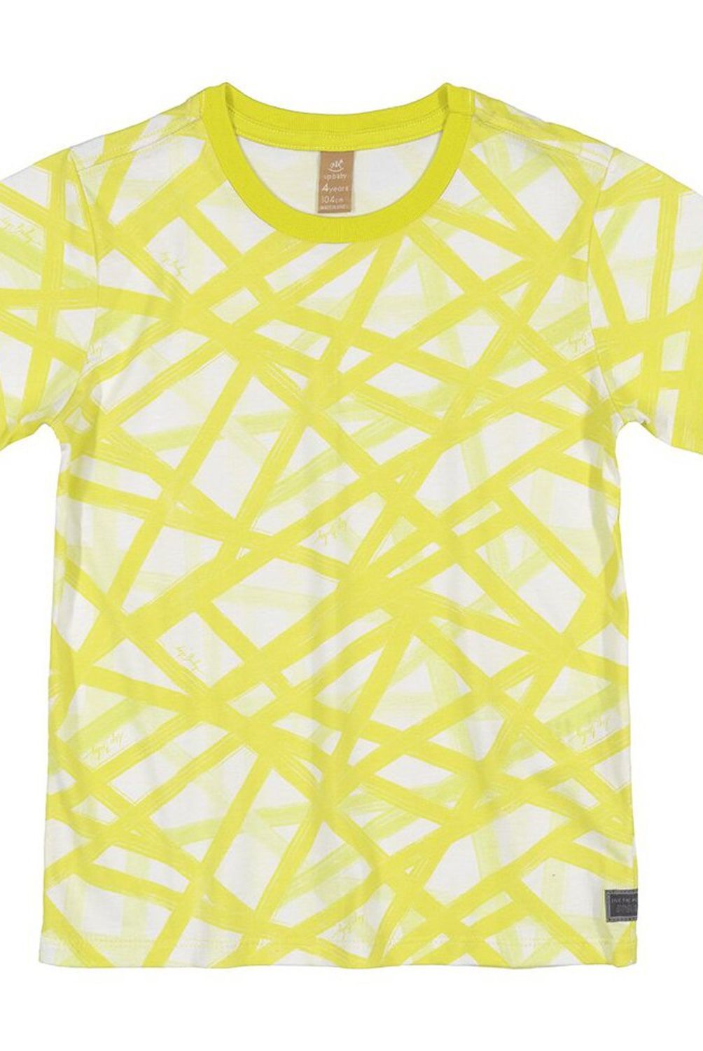 UP BABY - Conjunto Lineas Polera Y Shorts Amarillo Up Baby