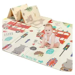 NO LOGO - Alfombra Antigolpes Niños Bebes Plegable 120x180cm