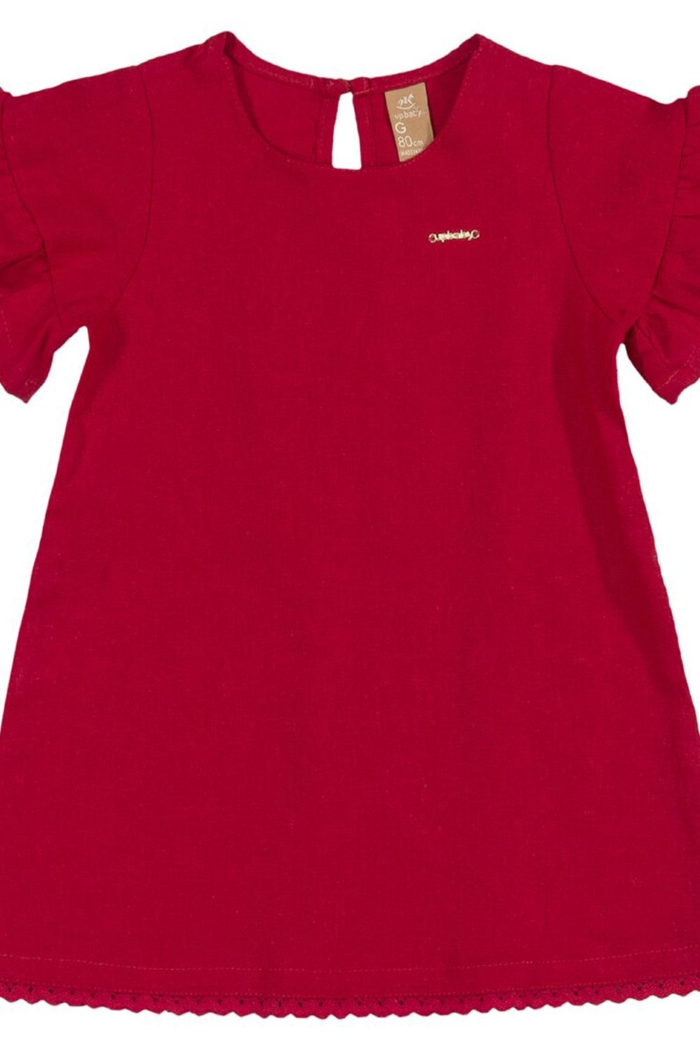 UP BABY - Vestido Lino Rojo Up Baby