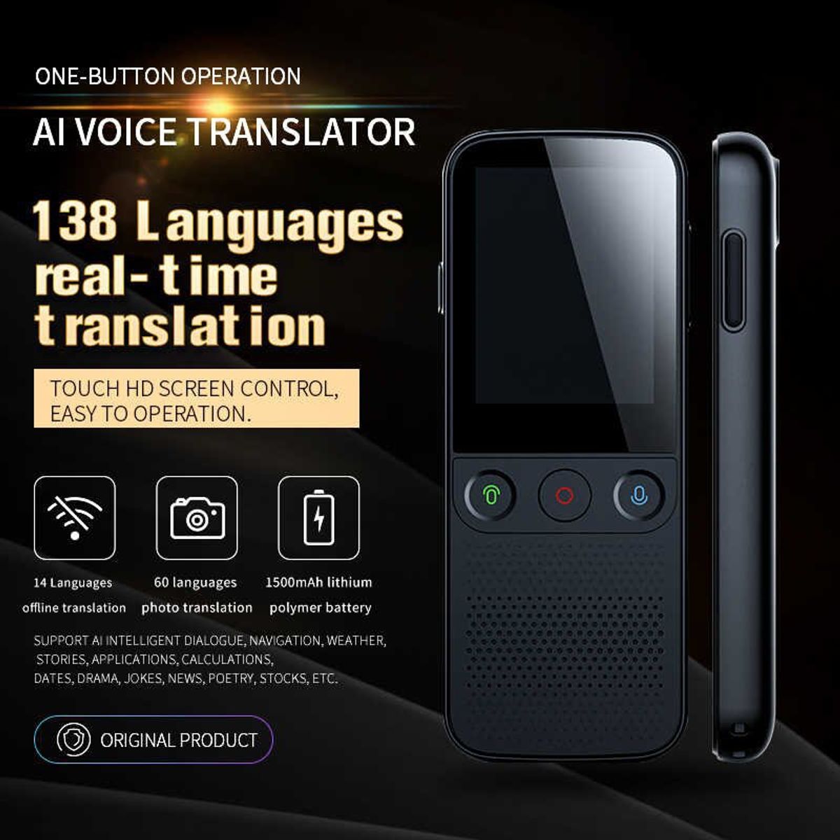 OEM - Traductor De Voz Instantáneo Portátil T16