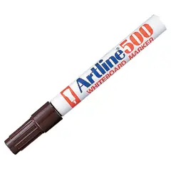 ARTLINE - Plumón Pizarra 500 Punta Redonda Recargable Café