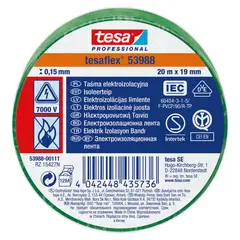 TESA - Cinta Aislante Tesaflex 53988 19 mm x 20 m Verde
