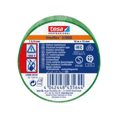 TESA - Cinta Aislante Verde 15 Mm X 10 M