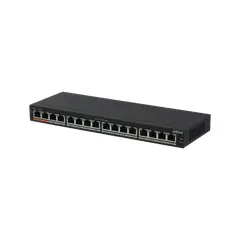 DAHUA - DH-PFS3016-16GT-190. SWitch PoE 16 puertos Gb 2 puertos Hi-PoE Standard, 190W.