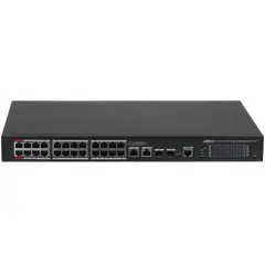 DAHUA - DH-S4228-24GT-240. Switch Admin 24 puertos GE PoE, 2 puertos GE + 2 puertos GE SFP 56 Gbps 41