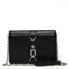 GACEL - Cartera mujer negro clutch