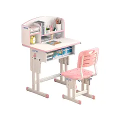 BABYLUNA - Set De Escritorio Y Silla Infantil Altura Ajustable Ultra Resistente Con Estantería