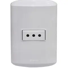 BTICINO - MODUS 1-ENCHUFE-10A-NACIONAL CON BASE Y TAPA BLANCA ARMADO