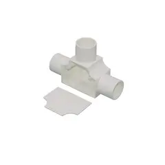 GENERICO - LINKCHIP 32mm Tee con Tapa para Tubo PVC Blanco Derivacion en T