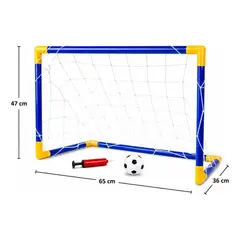 GENERICO - Mini Porteria Arco Futbol Pvc Con Malla Inflador Balón
