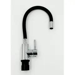 BOLTON - Monomando para Lavaplatos con Cuello Flexible Negro