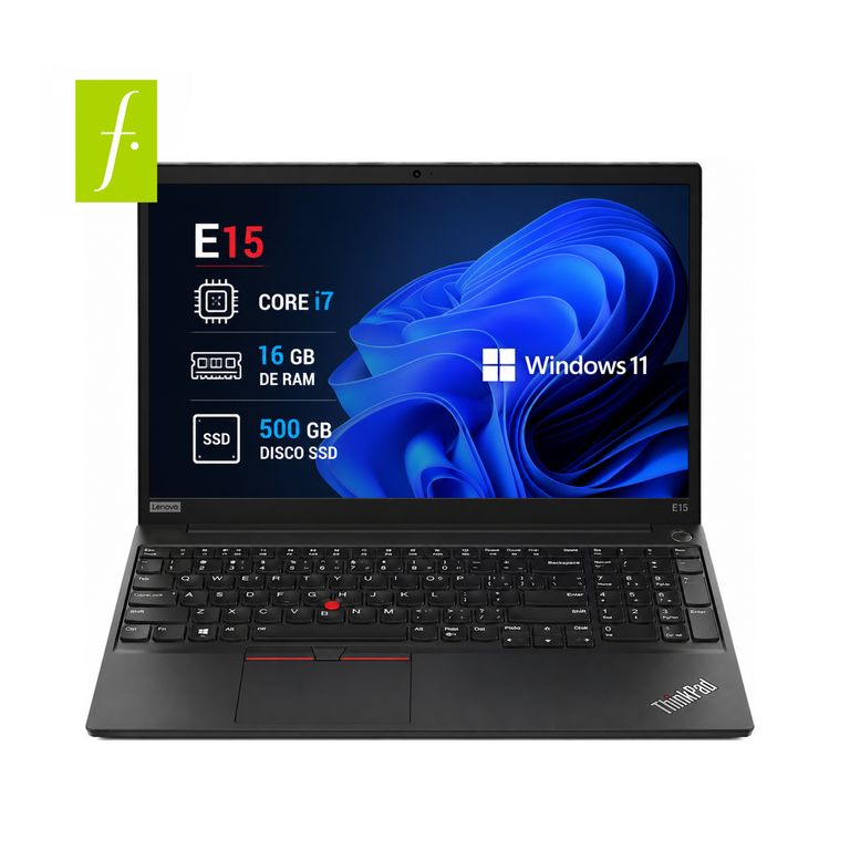 NOTEBOOK THINKPAD E15 CORE I7 16 GB DE RAM Y DISCO SOLIDO SSD