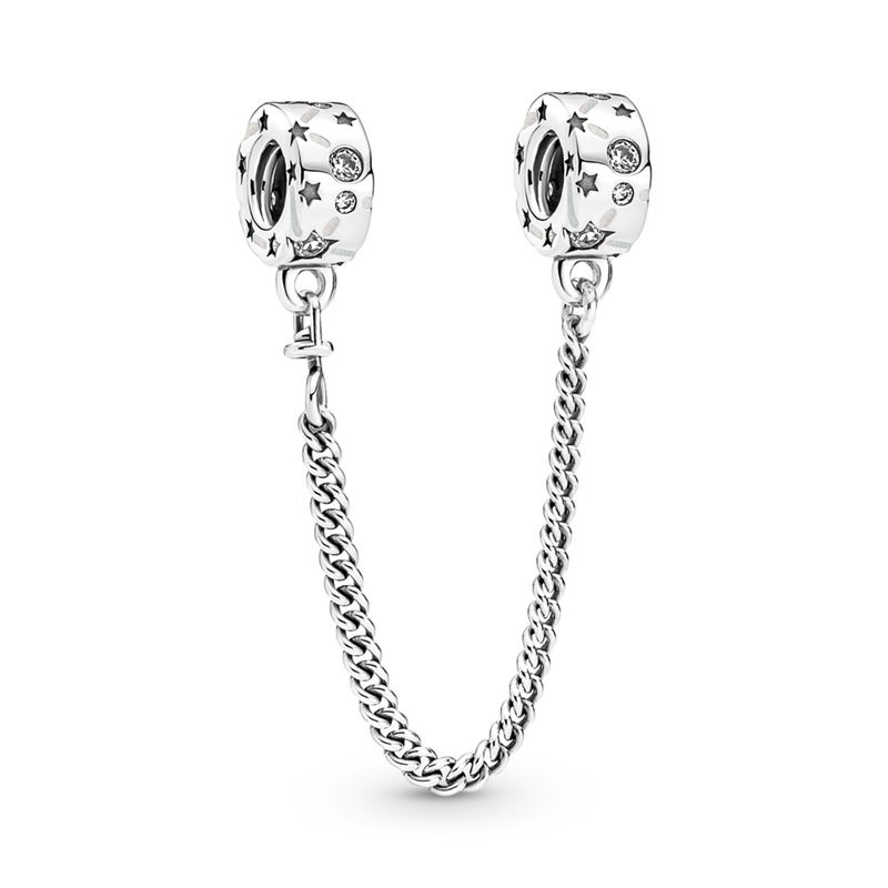 PANDORA - Cadena De Seguridad Estrellas Y Galaxia Mujer Pandora