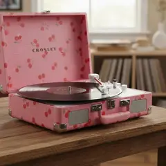 GRUPO LASER DISC - TORNAMESA CROSLEY CRUISER DELUXE BT RETRO CHERRY