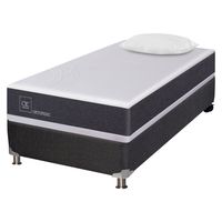 Box Spring New Ortopedic B5 Black 1 Plaza + Almohada