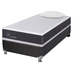 CIC - Box Spring New Ortopedic B5 Black 1 Plaza + Almohada