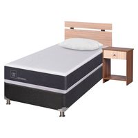 Box Spring Ortopedic B5 Black 1,5 Plazas + Almohada + Set Olmo
