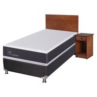 Box Spring Ortopedic B5 Black 1 Plaza Set Villarrica