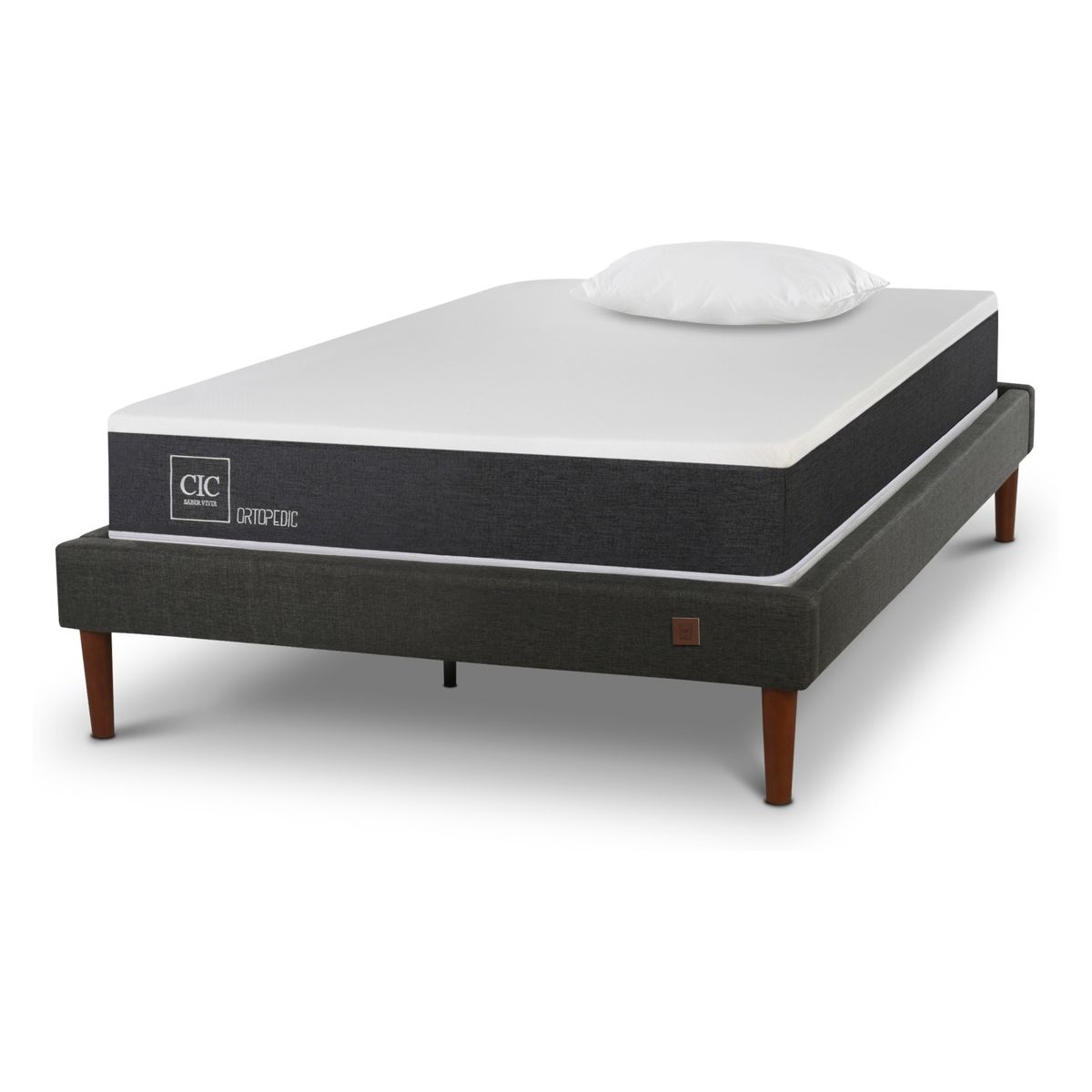 CIC - Cama Europea Curve New Ortopedic 1,5 Plazas Almohada Cic