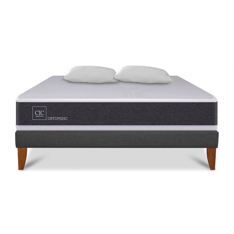 CIC Cama Europea Box New Ortopedic  King + Almohadas