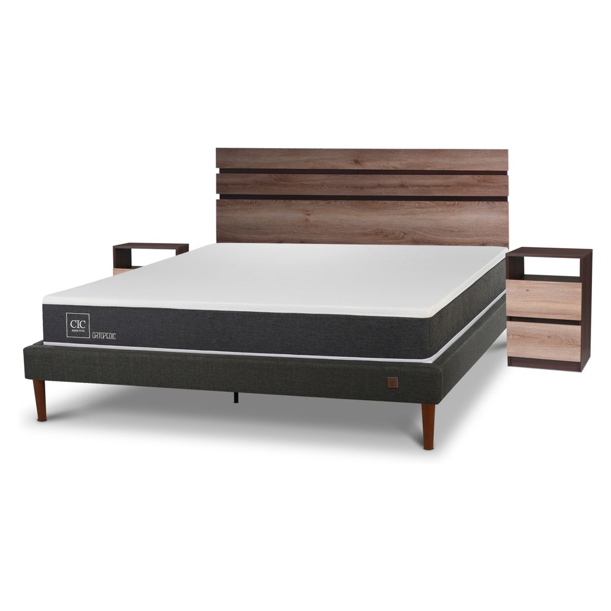 CIC - Cama Europea Curve New Ortopedic 2 Plazas Ares Cic