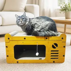 GENERICO - Rascador Cama Casa Para Gatos Rascador Desmontable caja de juegos