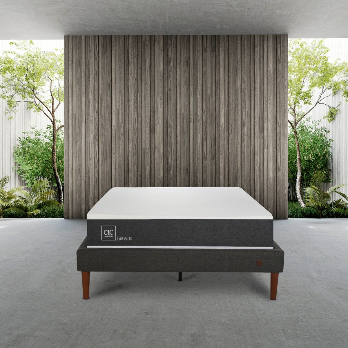 CIC - Cama Europea Curve Ortopedic 1,5 Plazas Eufrates Almohada Viscoelastica Cic