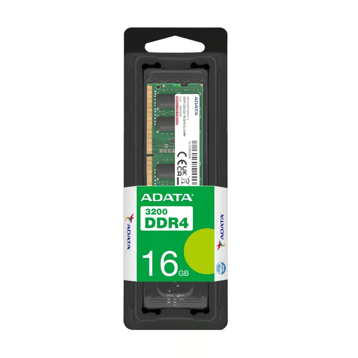 ADATA - Memoria Ram Color Verde 16gb 1 Adata Ad4s320016g22-sgn