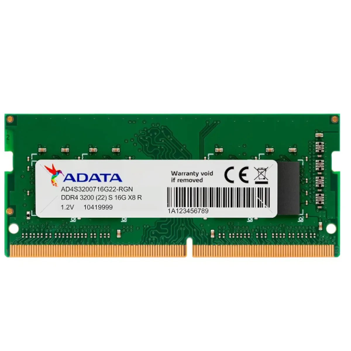 ADATA - Memoria Ram Color Verde 16gb 1 Adata Ad4s320016g22-sgn