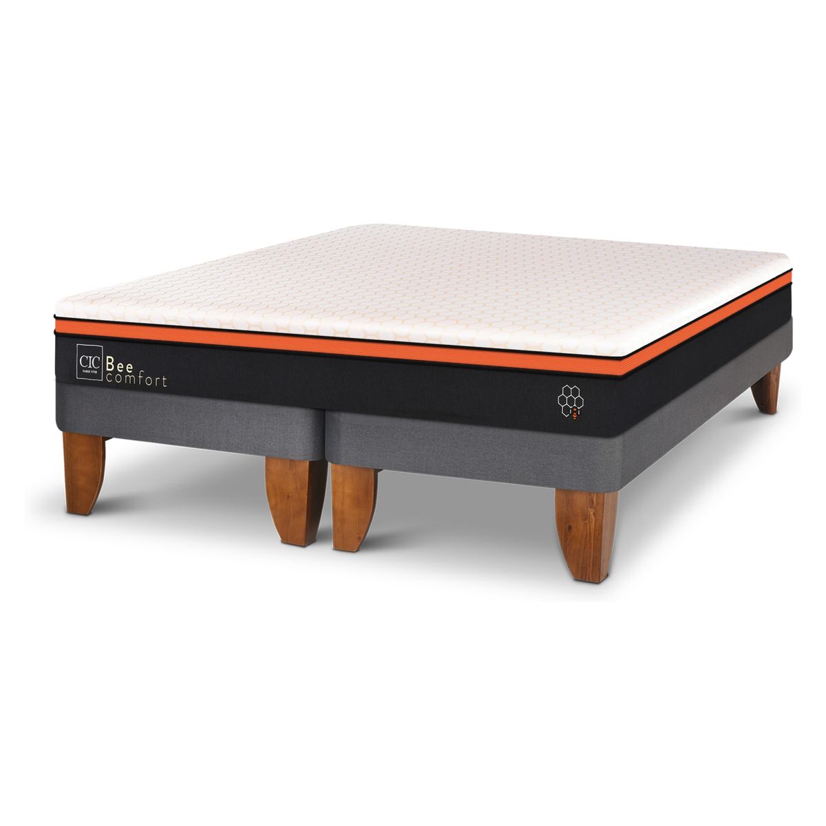 CIC - Cama Europea Bee Comfort King X 2.00Mt Base Dividida Cic