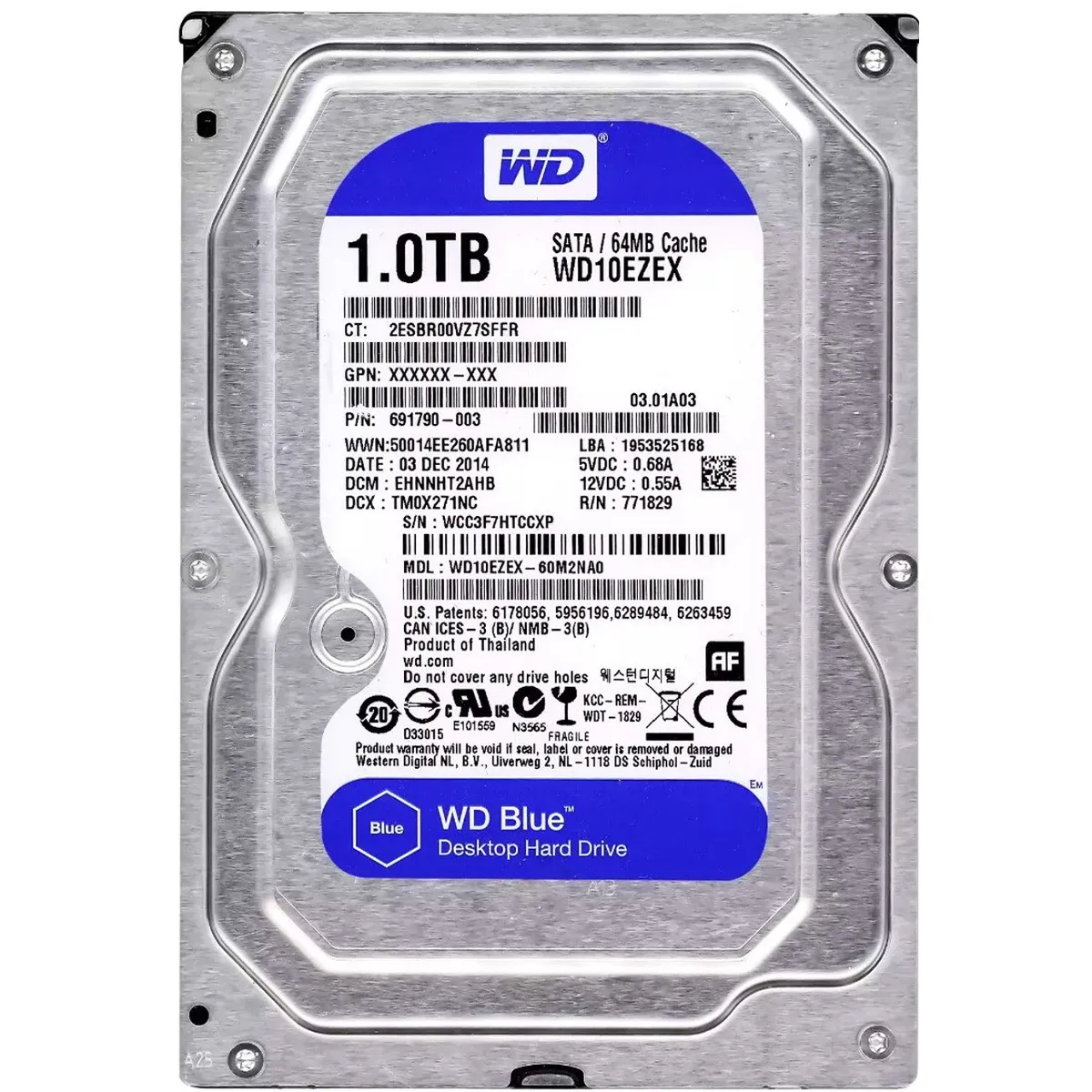 WESTER DIGITAL - Oferta Irrepetible Disco Duro  Western Digital Blue 1TB 3.5" SATA III 7200 RPM 64MB Cache