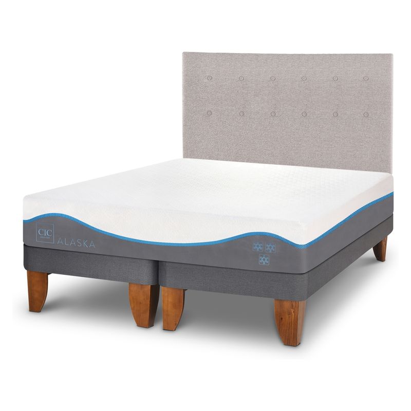 CIC - Cama Europea Alaska 2 Plazas Bd Respaldo Tigris   Cic