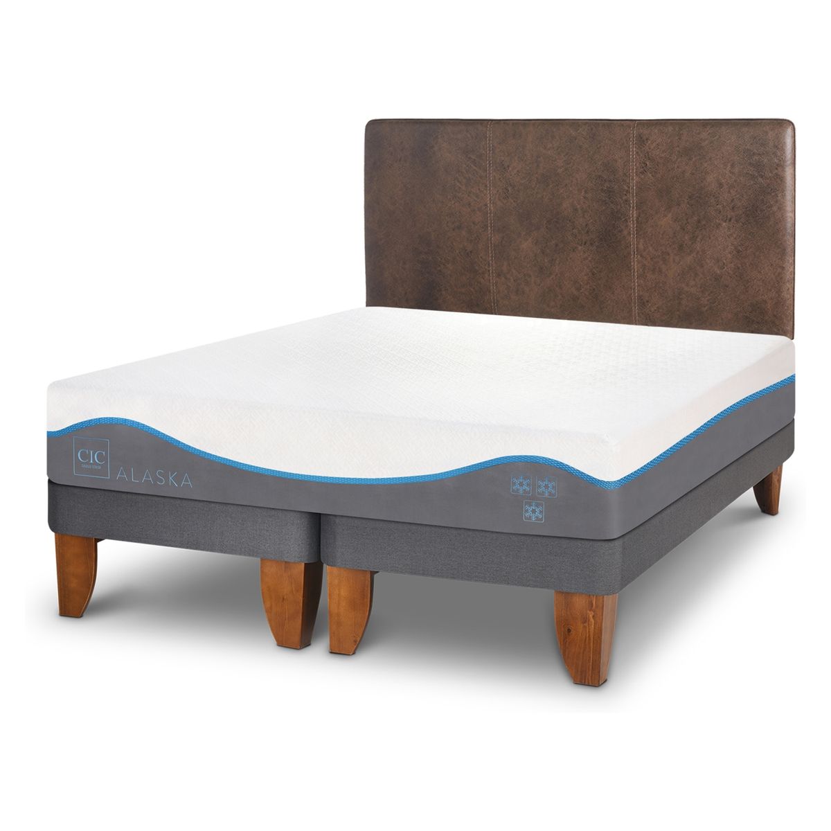 CIC - Cama Europea Alaska King + Respaldo Baker Cic