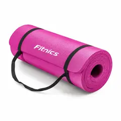 FITNICS - Mat Yoga Colchoneta Ejercicio 15mm + Correa de transporte