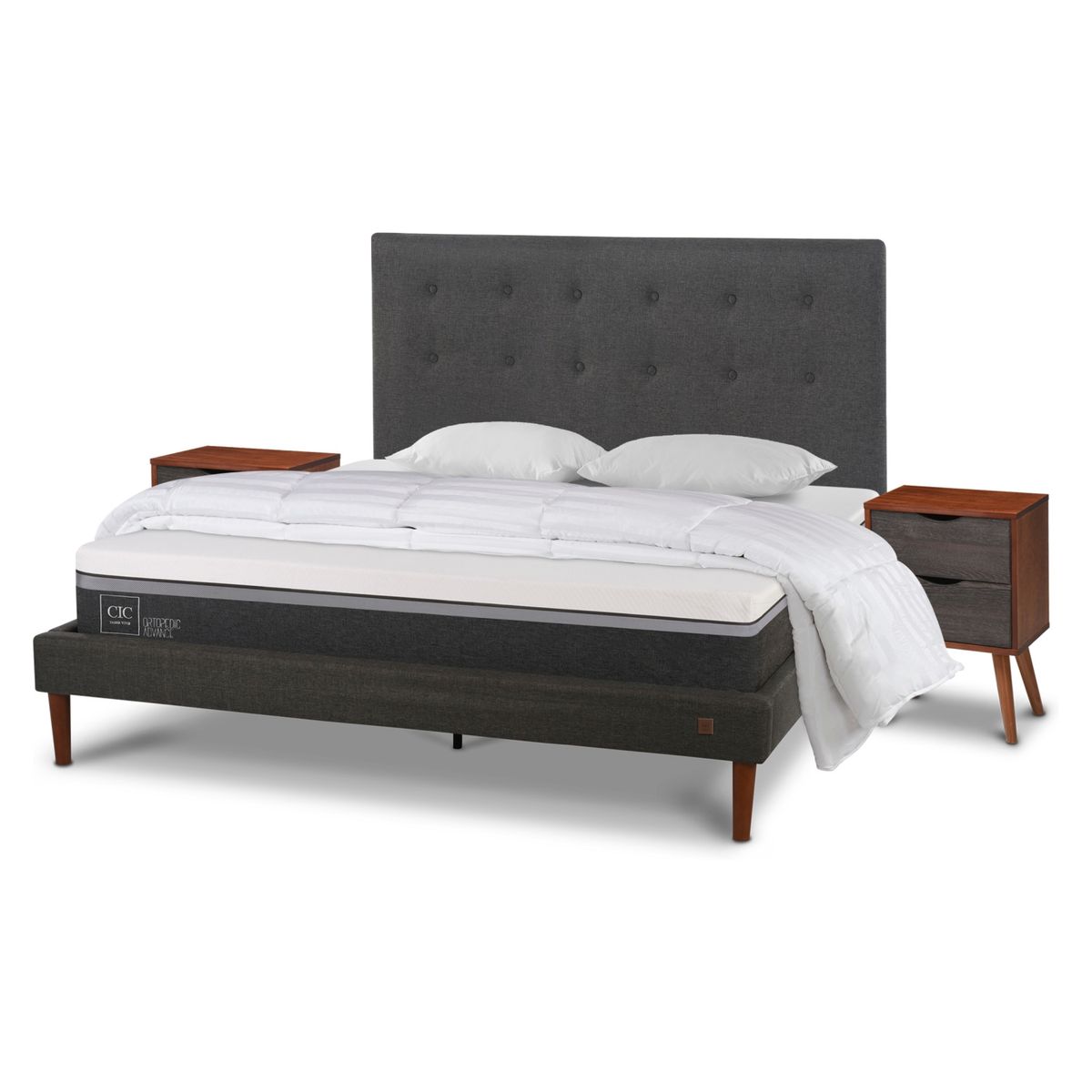 CIC - Cama Europea Curve Ortopedic Advance 2 Plazas Cic + Eufrates Alm