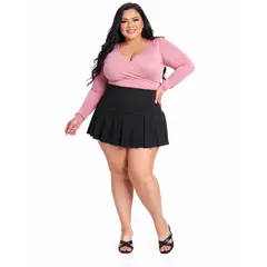 UNIK'S - FALDA PLISADA ECUBA NEGRO