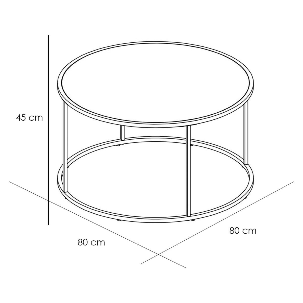 LONDRA - Mesa De Centro Tribeca Redonda Londra