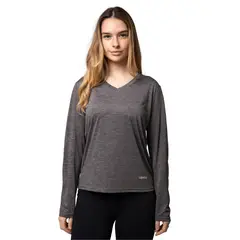 LENGA - Polera Mujer Grit-Dry Cuello en V Manga Larga Raymi Lenga® UPF+50