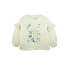 PUMUCKI - Poleron Niña Bordado Flores
