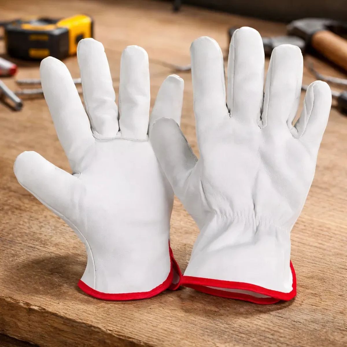 STEEL PRO - Guantes De Cabritilla Sin Forro Pack 10 Unidades