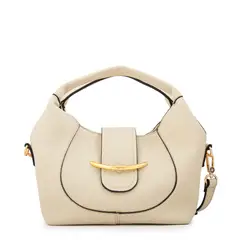 AMPHORA - Cartera bandolera melodie pequeña blanco crudo